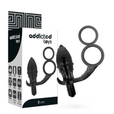 ADDICTED TOYS - PLUG ANAL CON DOBLE ANILLO NEGRO